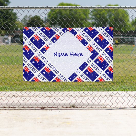 Personalized Australia Flag Tiled Banner (Insitu)