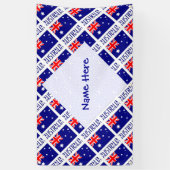 Personalized Australia Flag Tiled Banner (Vertikal)