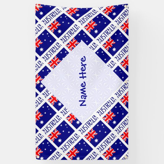 Personalized Australia Flag Tiled Banner (Vertikal)