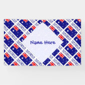 Personalized Australia Flag Tiled Banner (Horizontal)