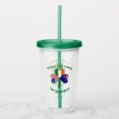 Personalized Australia Ireland USA Shamrock Acryltrinkbecher (Vorderseite)