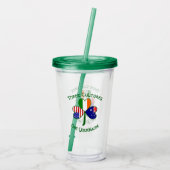 Personalized Australia Ireland USA Shamrock Acryltrinkbecher (Rückseite)