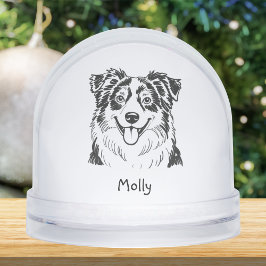 Personalized Australian Shepherd Dog Christmas Schneekugeln