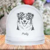 Personalized Australian Shepherd Dog Christmas Schneekugeln