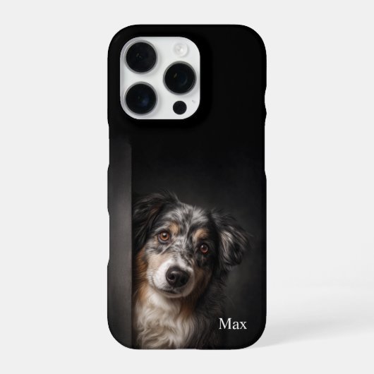 Personalized Australian Shepherd Portrait iPhone C iPhone Hülle (Rückseite)