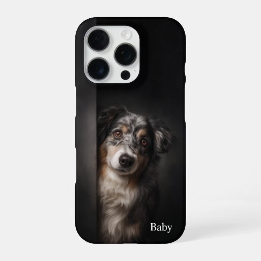Personalized Australian Shepherd Portrait iPhone C iPhone Hülle (Rückseite)