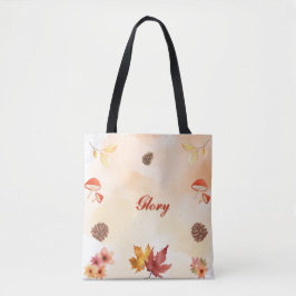 Personalized Autumn Fall Leaves Forest Designed Tasche