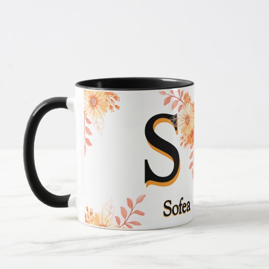 Personalized Autumn Monogram Mug - Custom Name & I Tasse (Links)