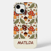 Personalized Autumn Mushroom & Acorn Phone Case (Rückseite)