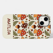 Personalized Autumn Mushroom & Acorn Phone Case (Rückseite (Horizontal))