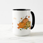 Personalized Autumn Pumpkin Patch Custom Name Mug Tasse (VorderseiteRechts)