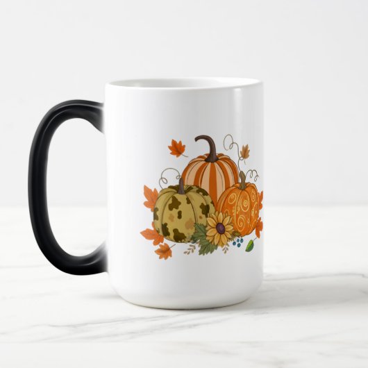 Personalized Autumn Pumpkin Patch Custom Name Mug Verwandlungstasse (Links)
