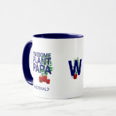 Personalized AWESOME PLANT PAPA Monogram Tasse (Vorderseite Links)