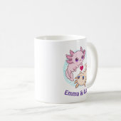 Personalized Axolotl Couple Valentine Mug Kaffeetasse (VorderseiteRechts)