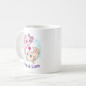 Personalized Axolotl Couple Valentine Mug Kaffeetasse (Vorderseite Links)