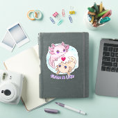 Personalized Axolotl Couple Valentine Sticker (iPad Hülle)