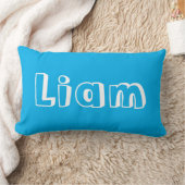 Personalized Azure Blue Name Nursery Lendenkissen (Decke)
