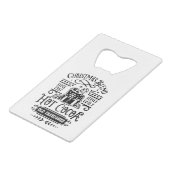 Personalized B&W Christmas Blend Holiday Design Geldbeutel Flaschenöffner (Vorderseite Schrägansicht)