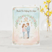 Personalized Baby Adoption Announcement Thank You Karte (Gelbe Blume)