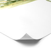 Personalized Baby Bear Watercolor Woodland Nursery Poster (Ecke)