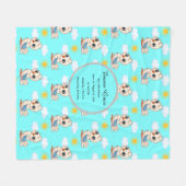 Personalized Baby Bird Blanket  Fleecedecke (Vorderseite (Horizontal))