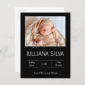 personalized baby Birth announcements  Postkarte (Vorne/Hinten)