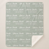 Personalized baby blanket, coming home photo  sherpadecke (Vorderseite)