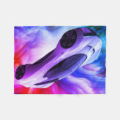 Personalized Baby Blanket With a Fancy Car on It Fleecedecke (Vorderseite (Horizontal))