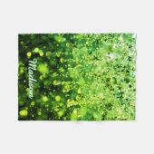 Personalized Baby Blanket With Green Faux Sparkle  Fleecedecke (Vorderseite (Horizontal))