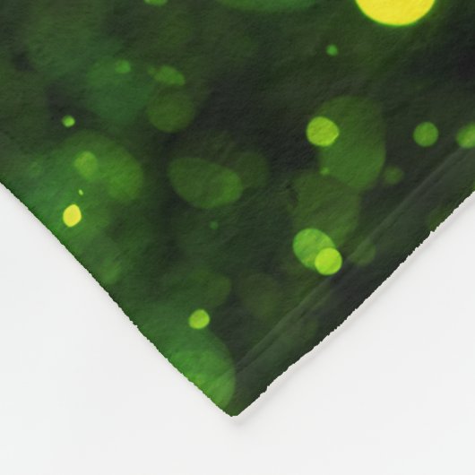 Personalized Baby Blanket With Green Faux Sparkle  Fleecedecke (Ecke)