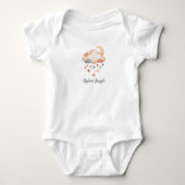 Personalized Baby Bodysuit - Moon & Stars Name Baby Strampler (Vorderseite)