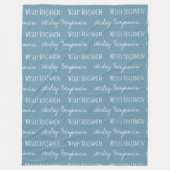 Personalized Baby Boy Blanket with name repeated Fleecedecke (Vorderseite)