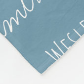 Personalized Baby Boy Blanket with name repeated Fleecedecke (Ecke)