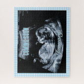 Personalized Baby Boy Gender Reveal Sonogram Pic Puzzle (Vertikal)