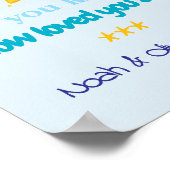 Personalized Baby Boy Triplets Wall Poster (Ecke)