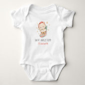 Personalized Baby Christmas Cat Baby Strampler (Vorderseite)