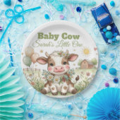 Personalized Baby Cow Baby Shower Pappteller (Party)