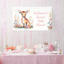 Personalized Baby Deer Themed Baby Shower
