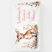 Personalized Baby Deer Themed Baby Shower Banner (Vertikal)
