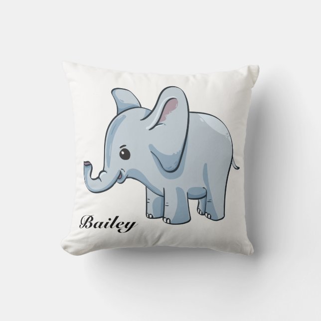 Personalized Baby Elephant Kissen (Vorderseite)