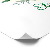 Personalized Baby Fox Watercolor Woodland Nursery  Poster (Ecke)