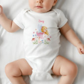 Personalized Baby Girl Fairy Bodysuit Baby Strampler