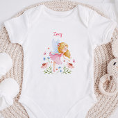 Personalized Baby Girl Fairy Bodysuit Baby Strampler