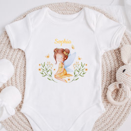Personalized Baby Girl Fairy Bodysuit Baby Strampler