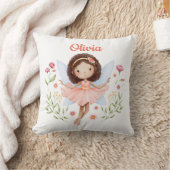 Personalized Baby Girl Pillow With A Fairy Print Kissen (Decke)