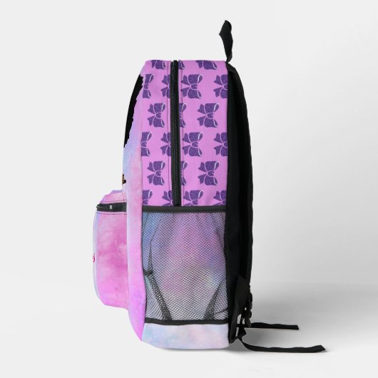 Personalized Baby Girl Purple Bedruckter Rucksack (Rechts)