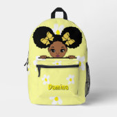 Personalized Baby Girl Yellow Bedruckter Rucksack (Vorderseite)