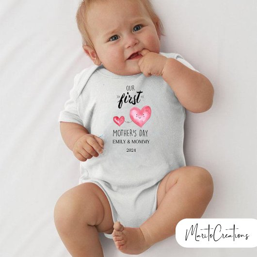 Personalized baby jumpsuit first mother's day baby strampler
