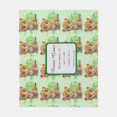 Personalized Baby Leopard Jungle Fleece Blanket (Vorderseite)