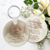 Personalized Baby Memorial Photo & Custom Text Schlüsselanhänger